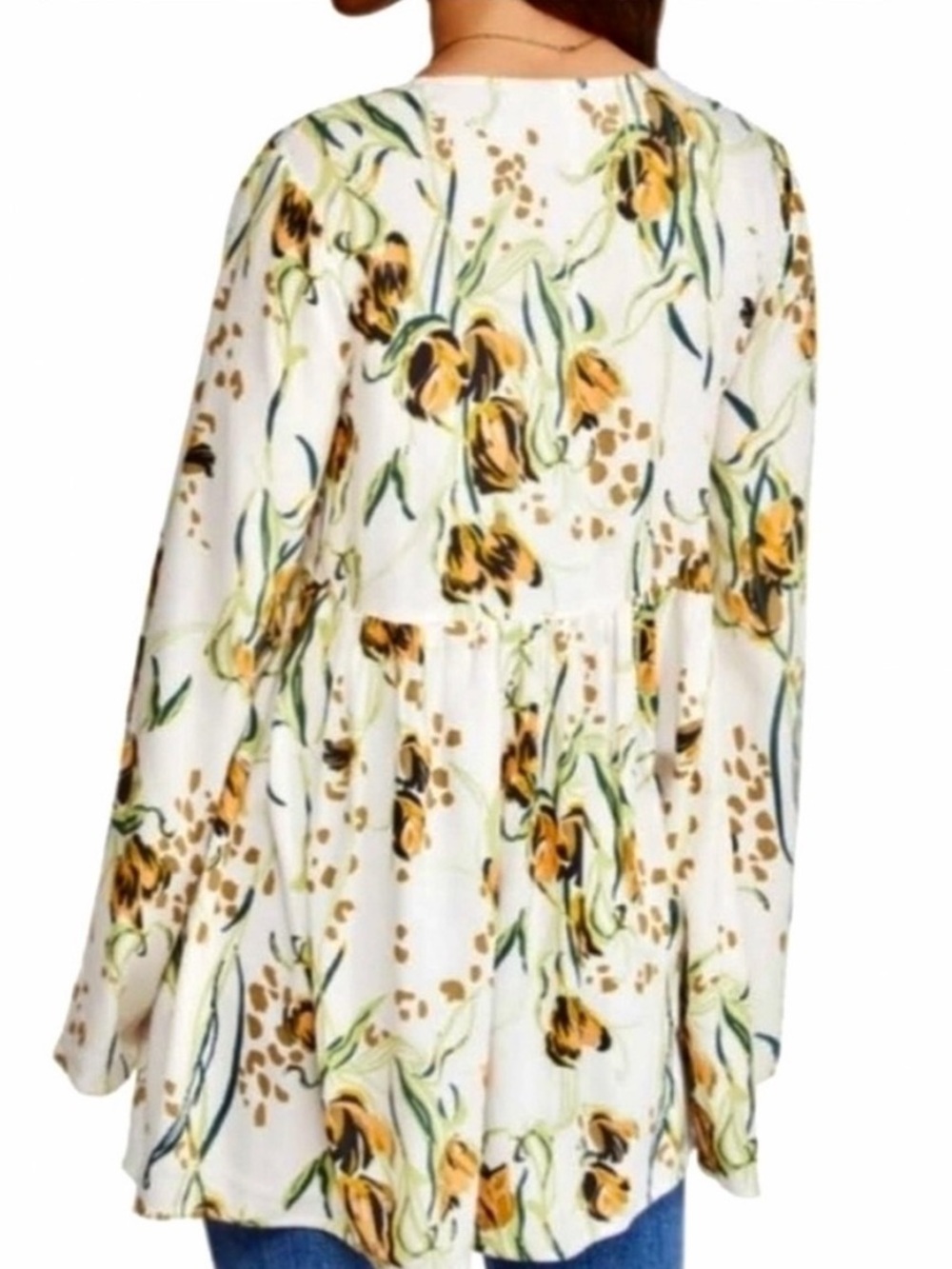 πΊπHPππΊ NWT Free People Bella Floral Print Top - Picture 6 of 14